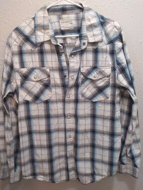 Warp And Weft Western Plaid Shirt